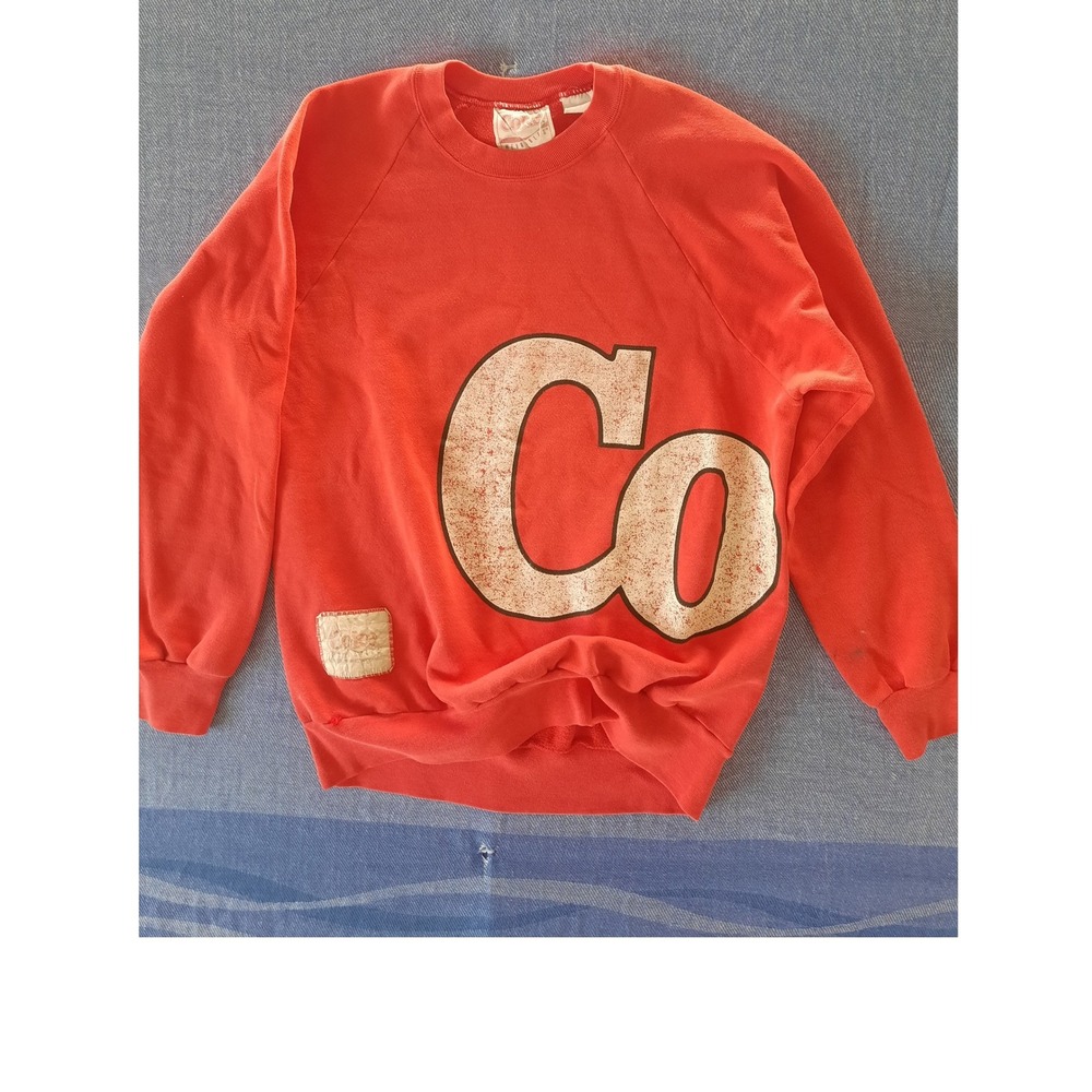 Vintage 80s Coca-Cola Wearables Red Sweatshirt Wrap Around Graphic Mens Medium